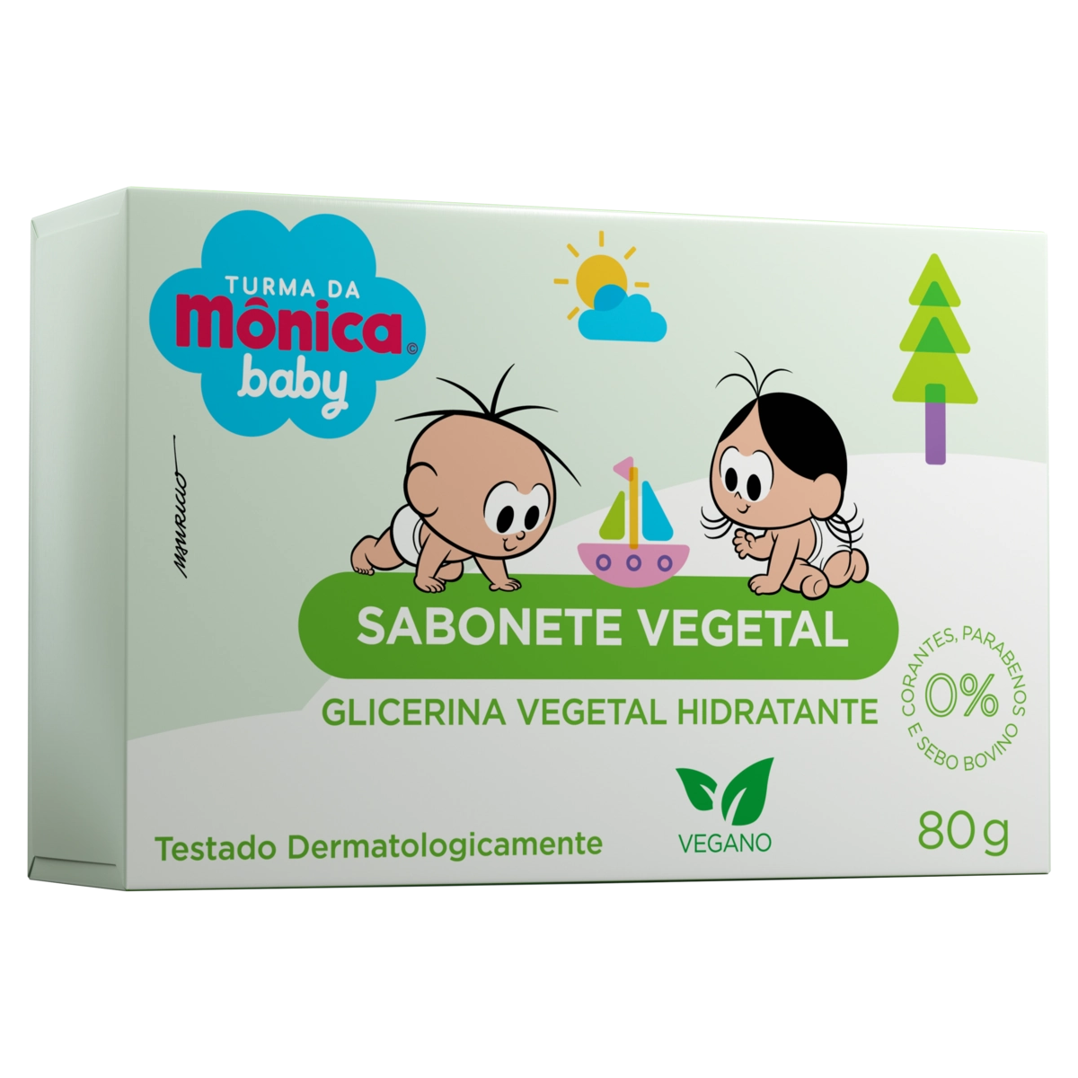 Sabonete Barra Vegetal Turma Da Mônica Baby Caixa 80g
