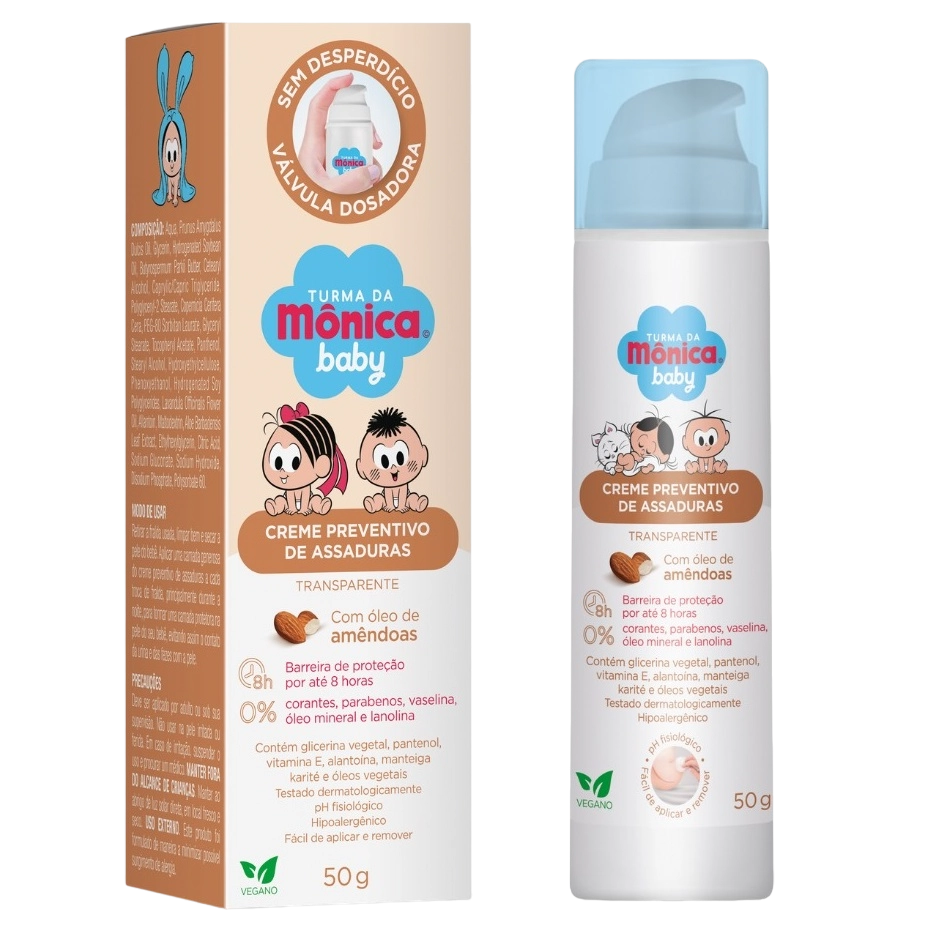 Creme Turma Da Monica Preventivo De Assadura Transparente 50g