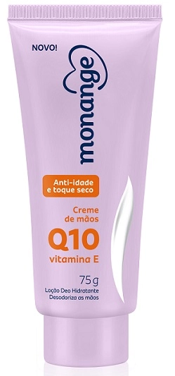 Creme Para As Mãos Anti Idade E Toque Seco Monange Q10 Bisnaga 75g