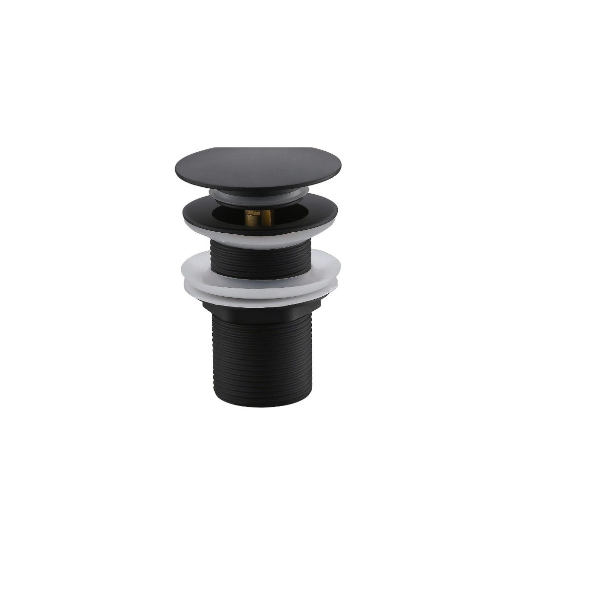 Válvula Click Metal Para Cubas Banheiros E Lavabos - Cores - Preta