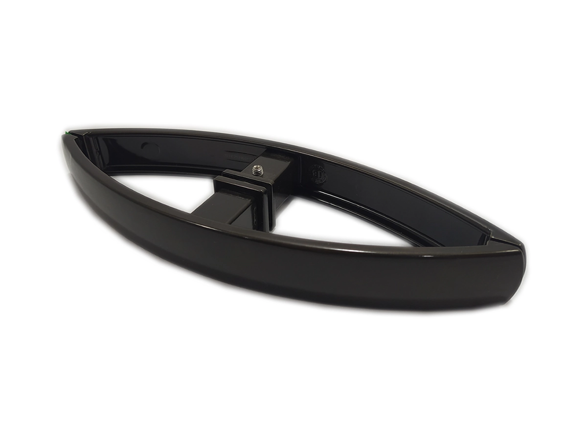 Puxador Curvo Com 1 Furo 27cm Para Porta De Vidro E Portão - Bronze
