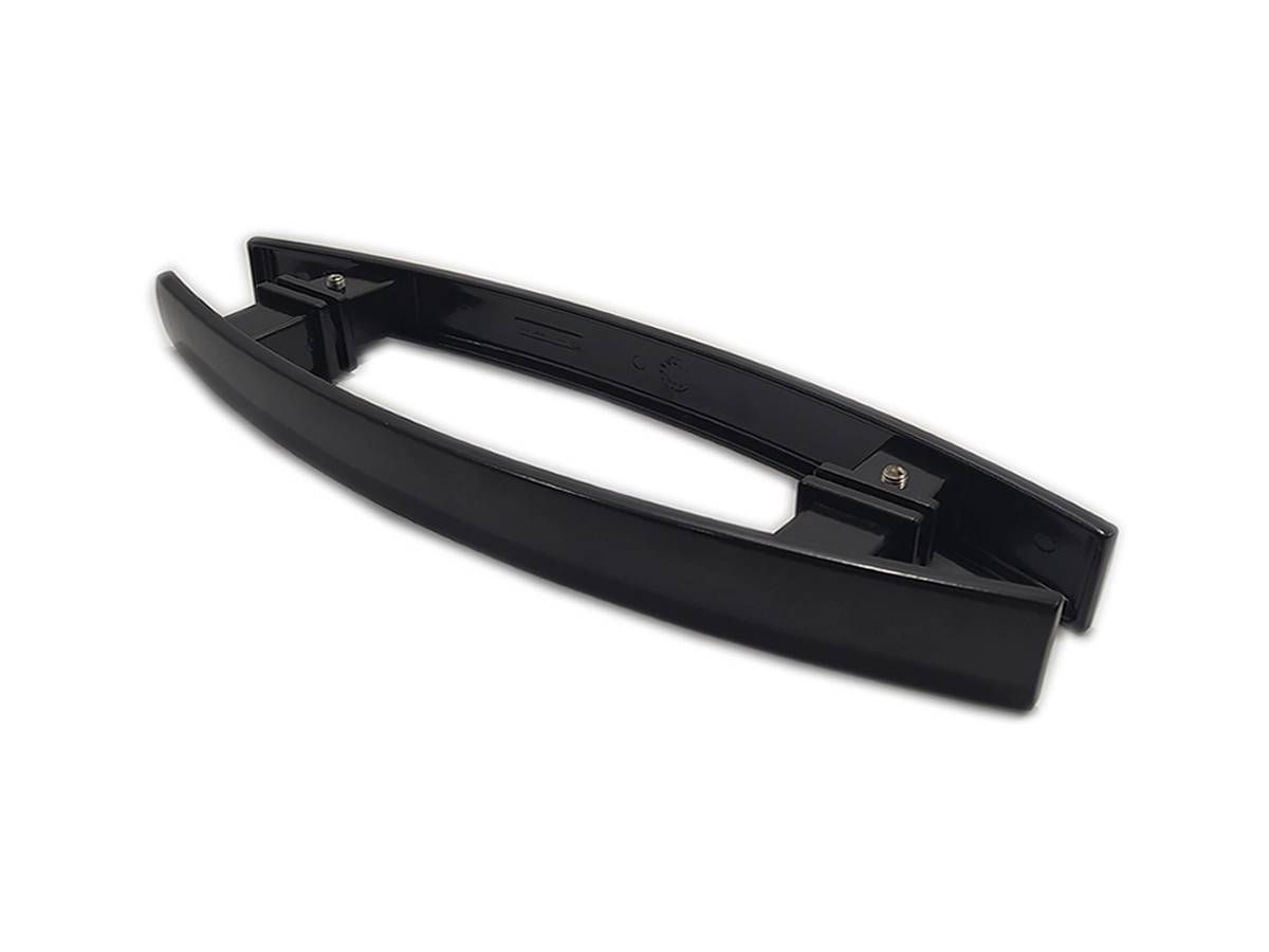 Puxador Duplo Curvo 30x20cm Para Porta De Vidro E Portão - Preto