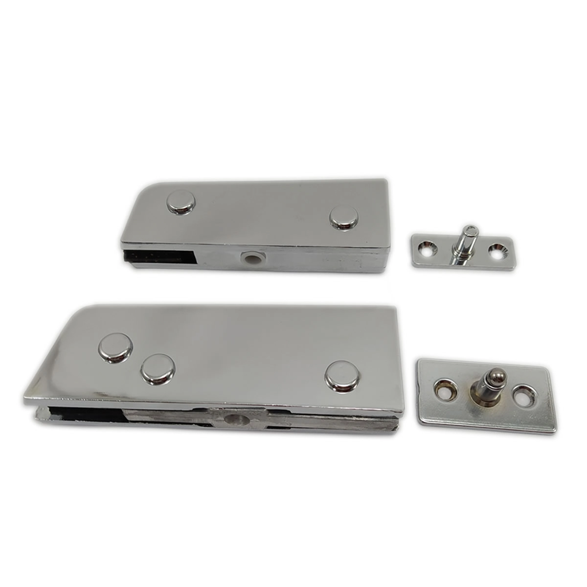 Kit Dobradiças Para Porta De Vidro Pivotante Blindex - Sistema Invertido