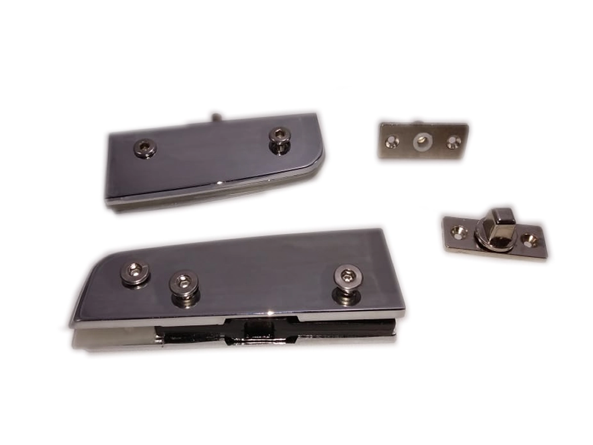 Kit Dobradiças Para Porta Pivotante De Vidro Temperado Blindex - Opção Mola
