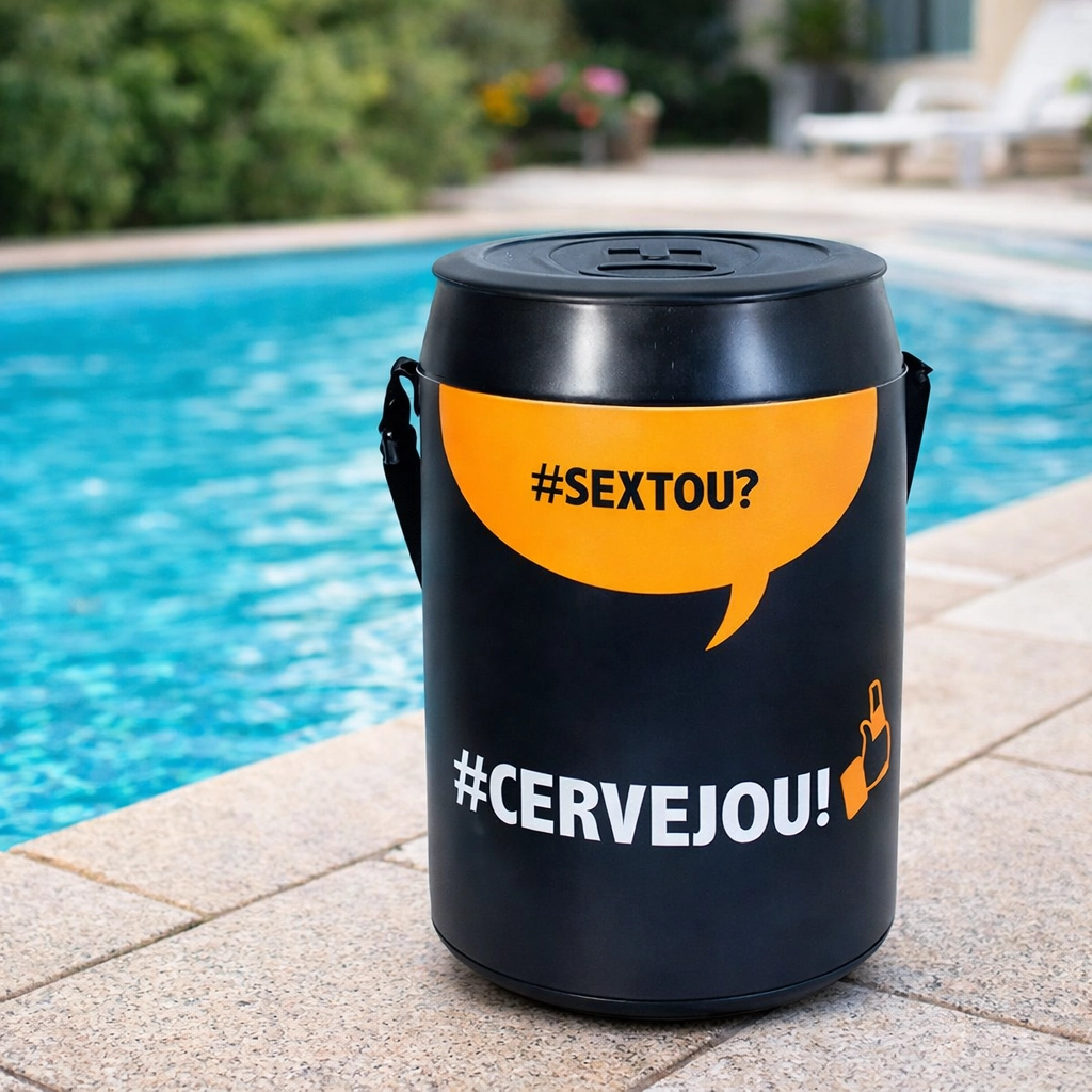 Cooler Térmico Alça Ajustável 24 A 30 Latas Preto Sextou Preto Sextou