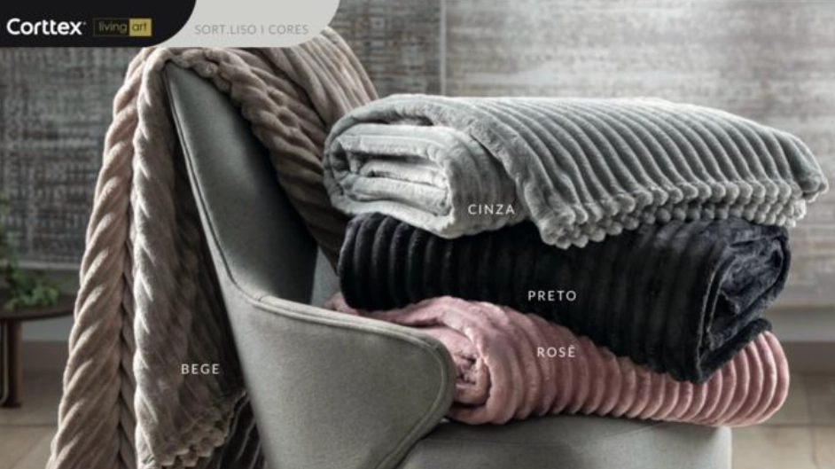 Cobertor Boston Queen Liso Sort 220x240cm 749.0055.3675 Fatex
