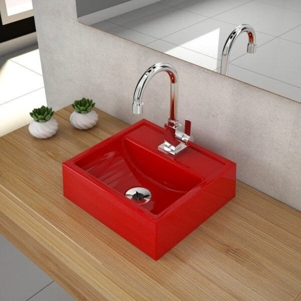 Kit Cuba Q32 Com Torneira Luxo 1195 E Válvula 1 Pol. Vermelho