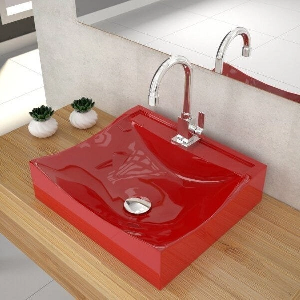 Kit Cuba Q440 Com Torneira Luxo 1195 E Válvula Click 1"g Pol. Compace Vermelho