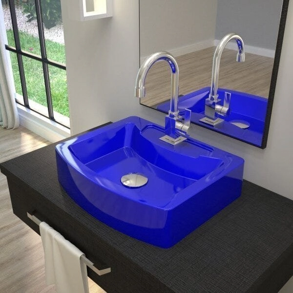 Kit Cuba Rt41 Com Torneira Luxo 1195 E Válvula Click 1 Polegada G Compace Azul Escuro