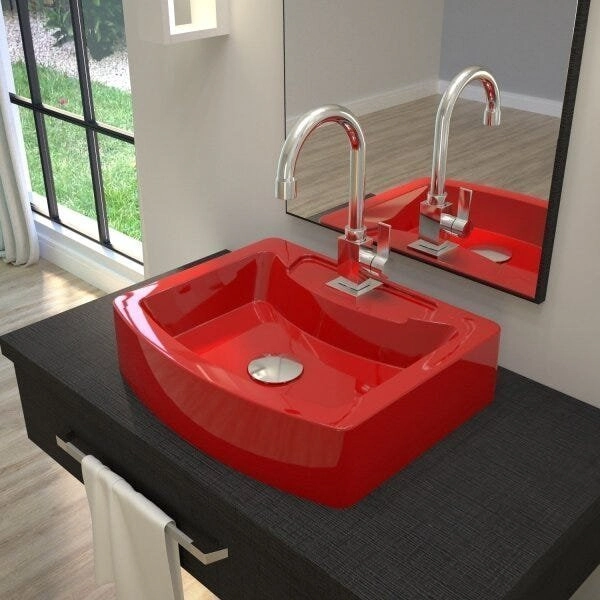 Kit Cuba Rt41 Com Válvula Click 1 Polegada G E Sifão Pvc E Flexível Compace Vermelho