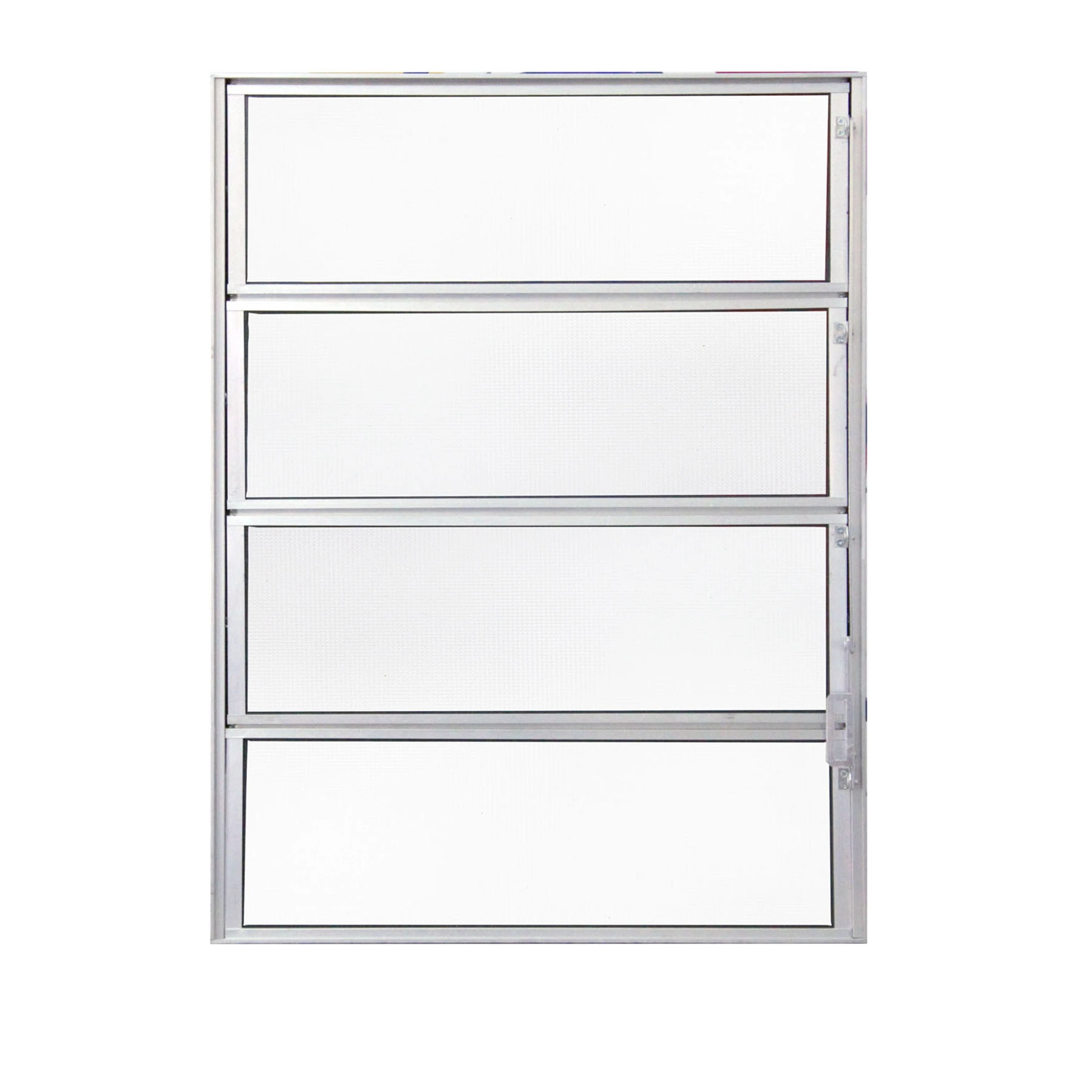 Janela de Alumínio Basculante 4 Folhas 80x60cm com Vidro Mini Boreal Fortline Atlântica Branca