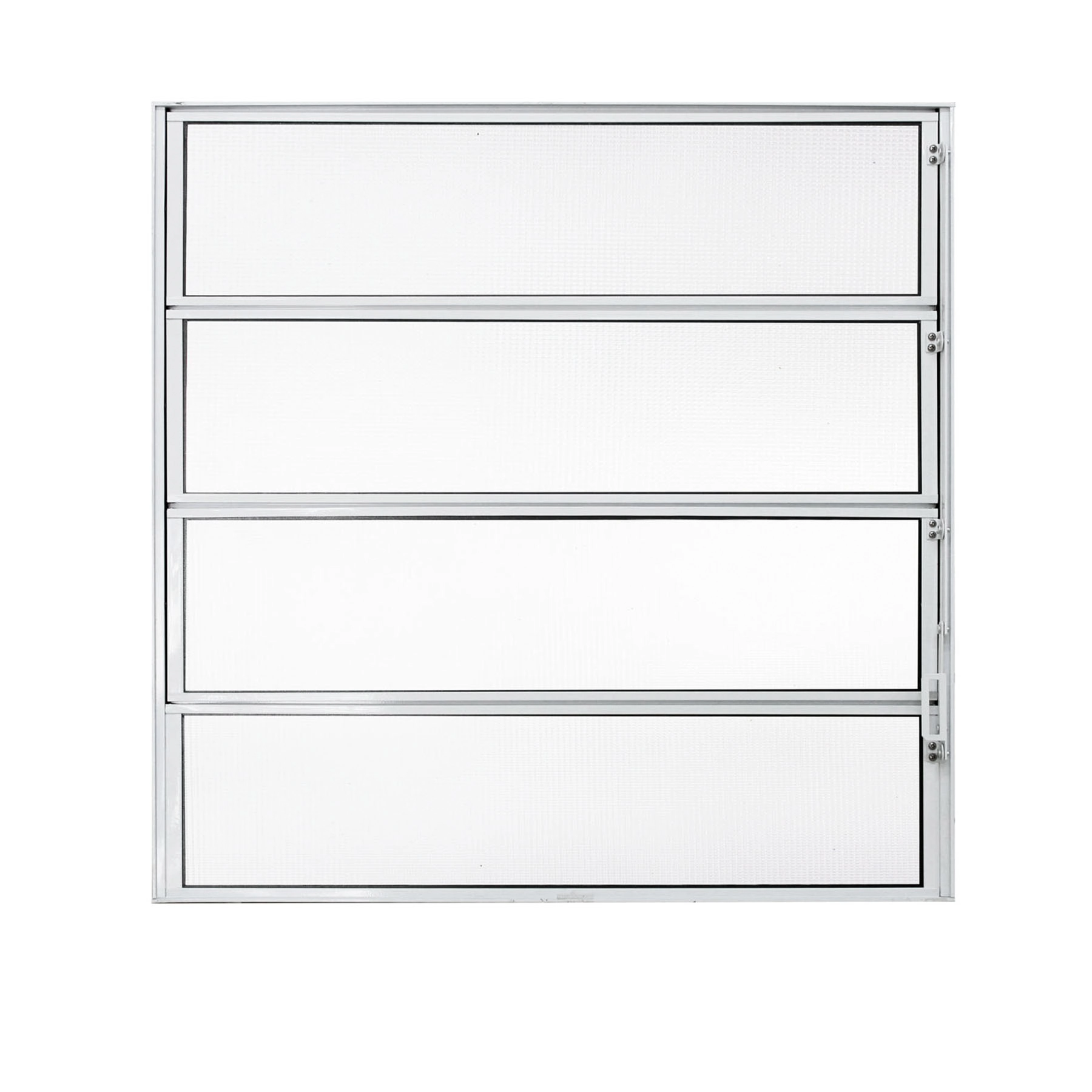 Janela de Alumínio Basculante 4 Folhas 80x80cm com Vidro Mini Boreal Fortline Atlântica Branca