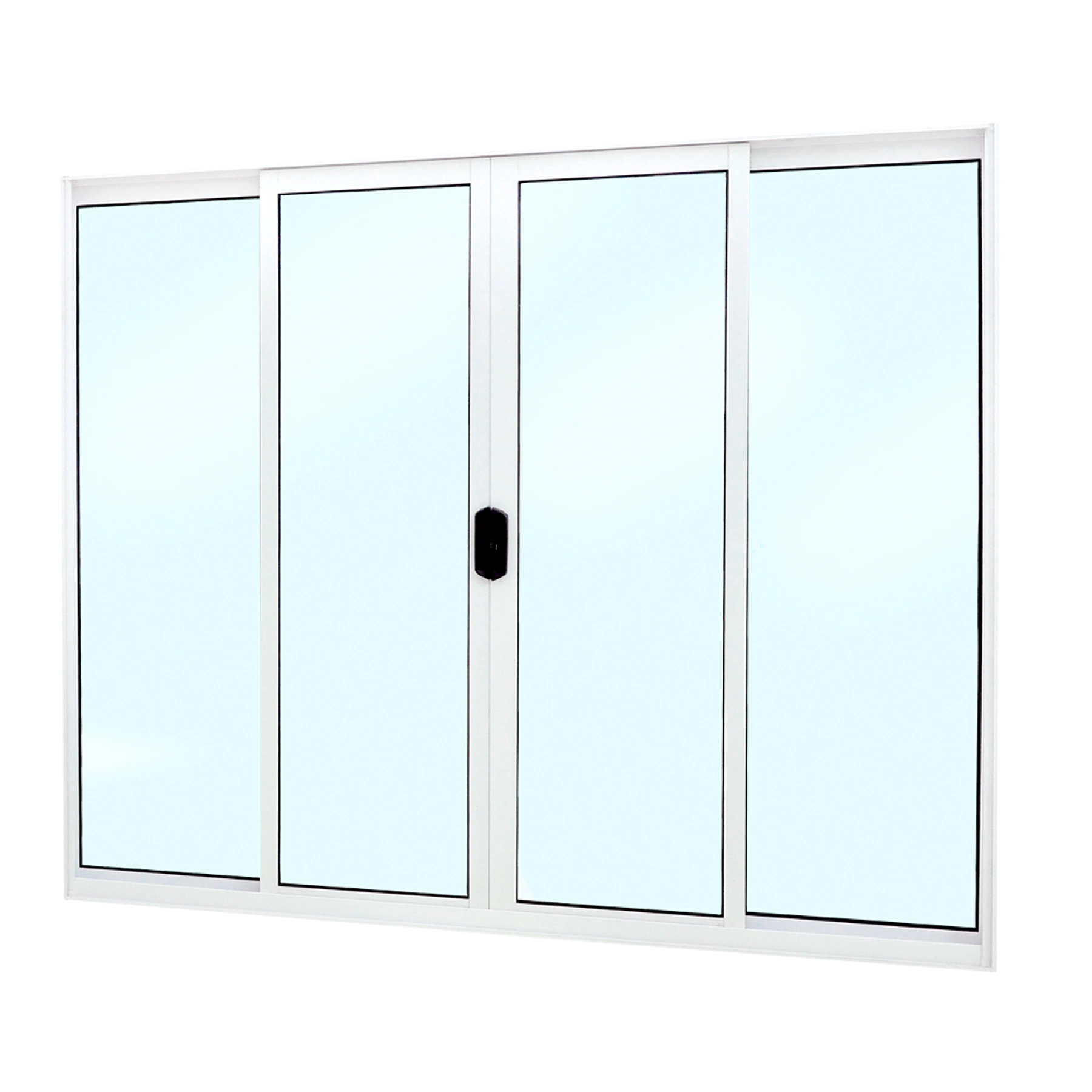 Janela de Alumínio de Correr 4 Folhas 100x200cm Fortline Atlântica Branca