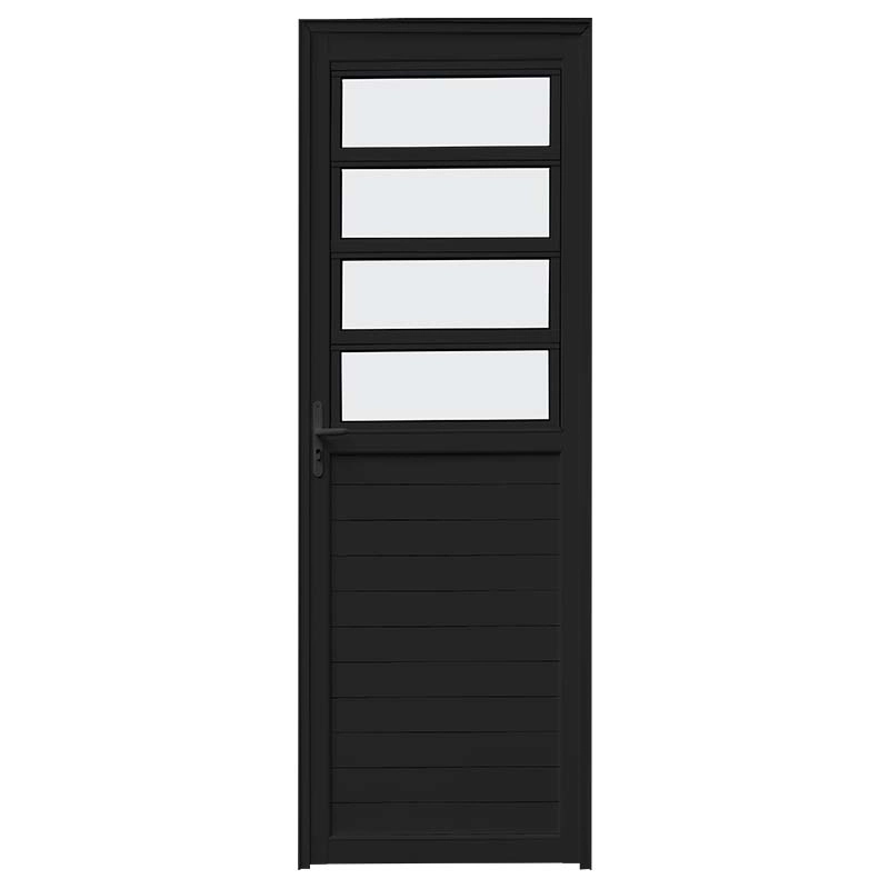 Porta Lambril De Alumínio Preto De Cozinha Basculante Atlântica Premium - 2.14 (a) X 0.96 (l) - Lado Direito