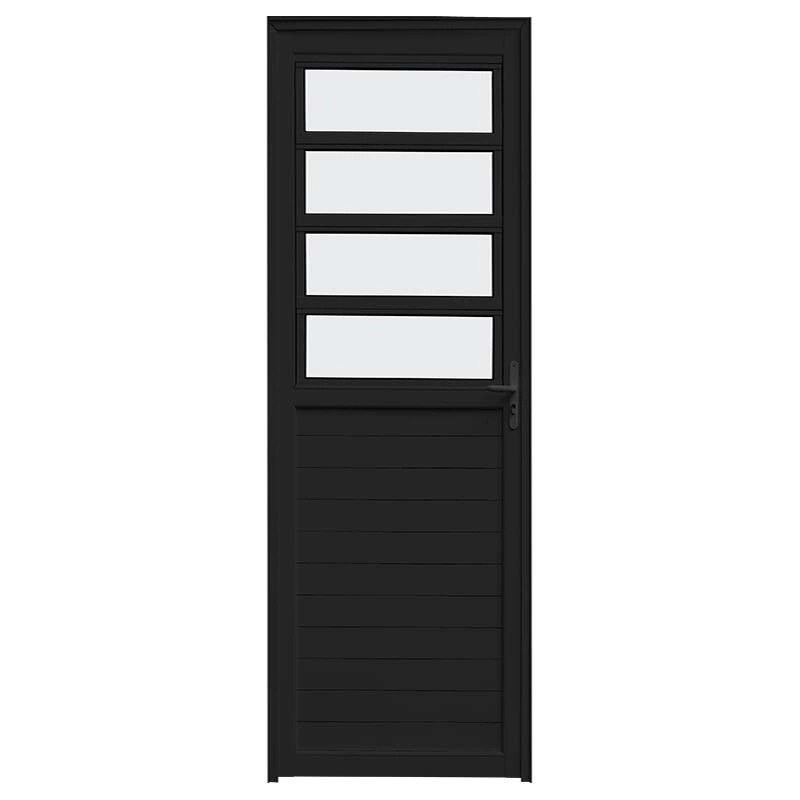 Porta Lambril De Alumínio Preto De Cozinha Basculante Atlântica Premium - 2.14 (a) X 0.96 (l) - Lado Esquerdo
