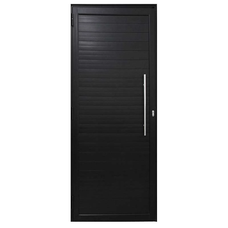 Porta Lambril De Alumínio Preto Com Puxador Atlântica Premium - 2.14 (a) X 0.96 (l) - Lado Esquerdo