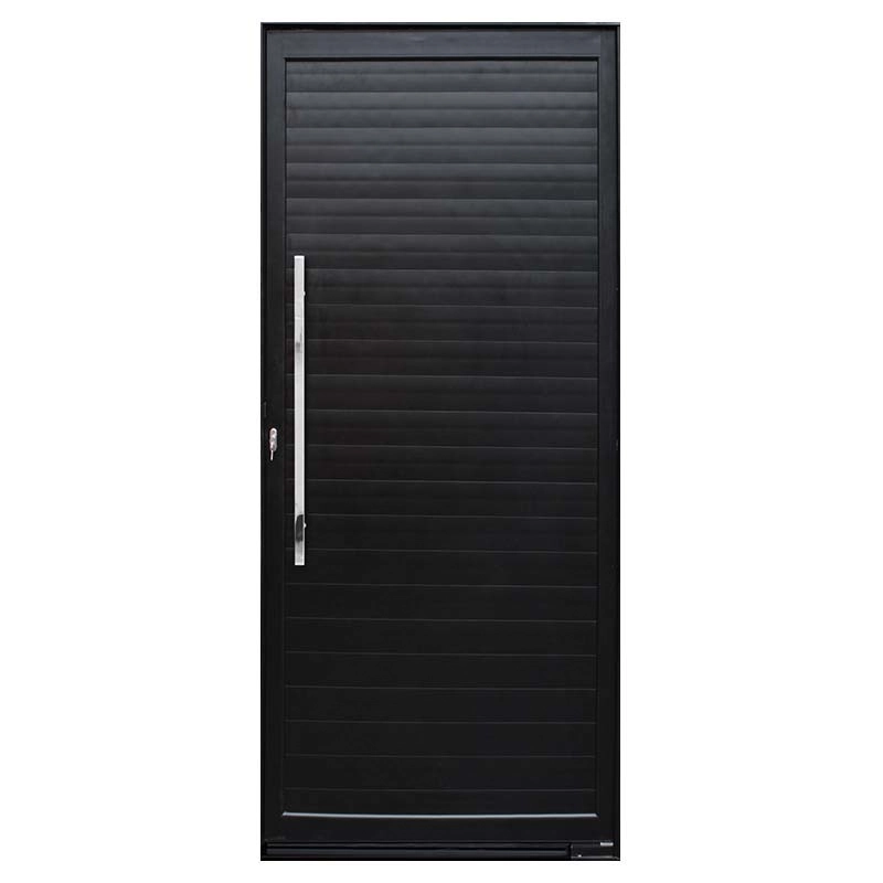 Porta Pivotante De Alumínio Preto Com Puxador Atlântica Premium - 2.16 (a) X 1.20 (l) - Lado Direito