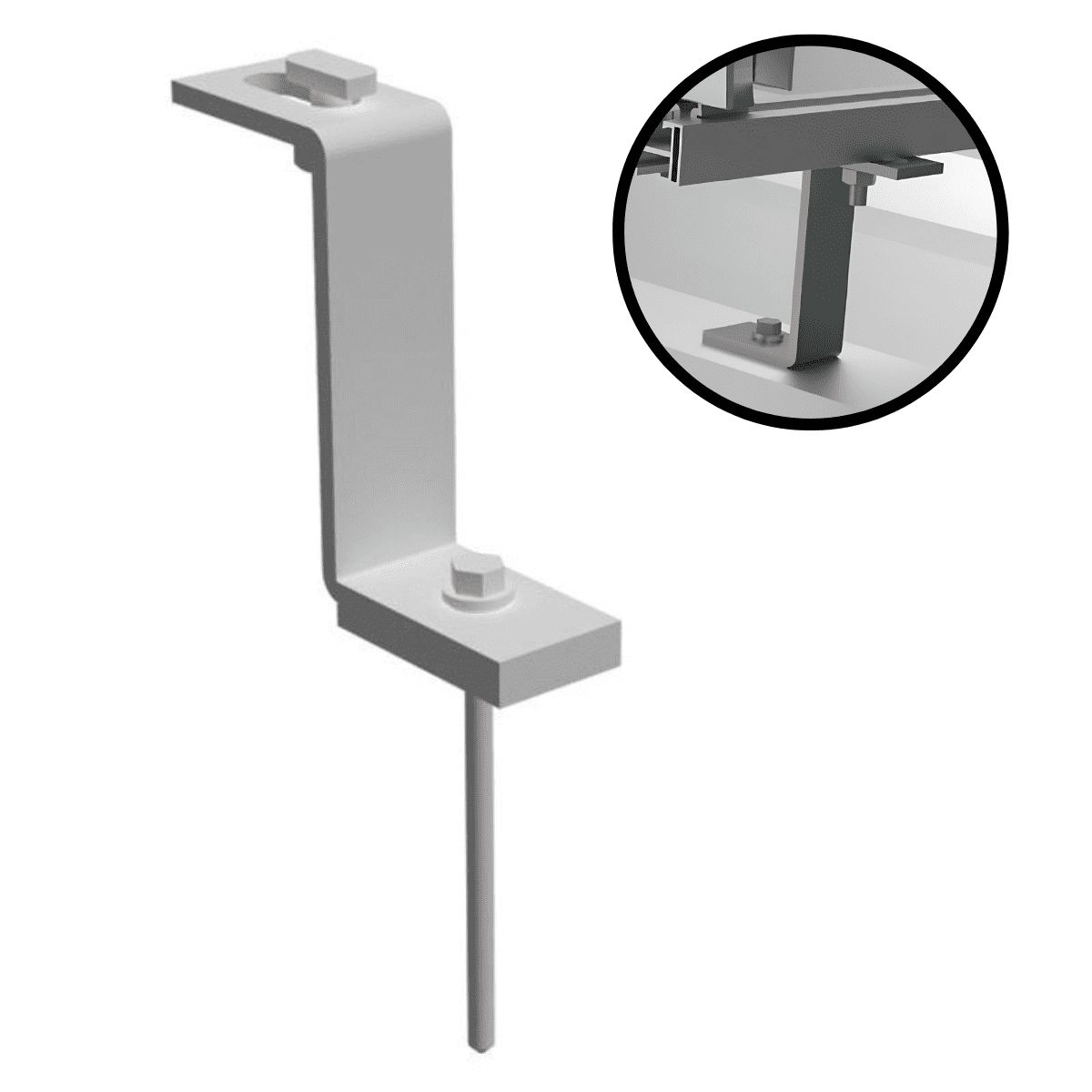 Estrutura Suporte Z Fixador Placa Painel Solar Alumínio E Inox Para Telha Metálica Ondulada | Perfil Master