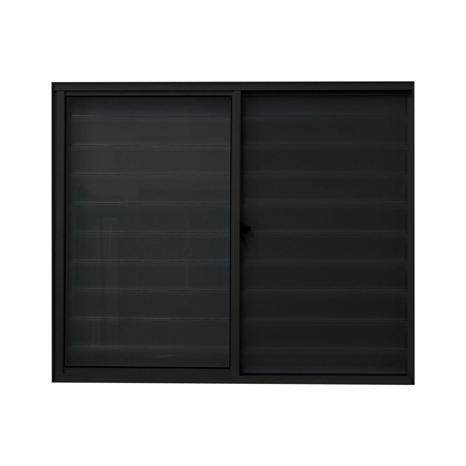 Janela De Alumínio Veneziana 100x120cm 3 Folhas Fortline Atlântica Preto