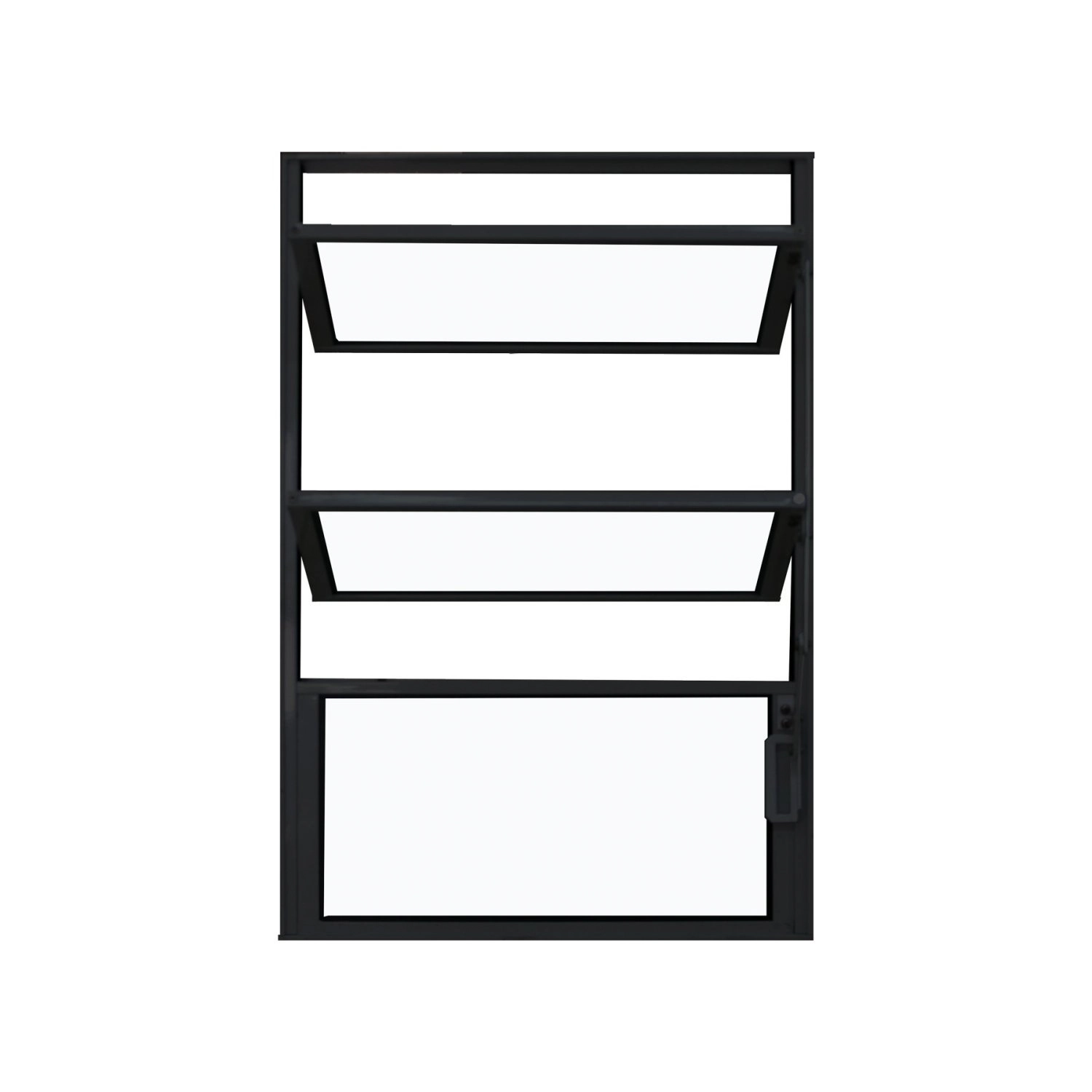 Janela De Alumínio Basculante 60x40cm Fortline Atlântica Preto