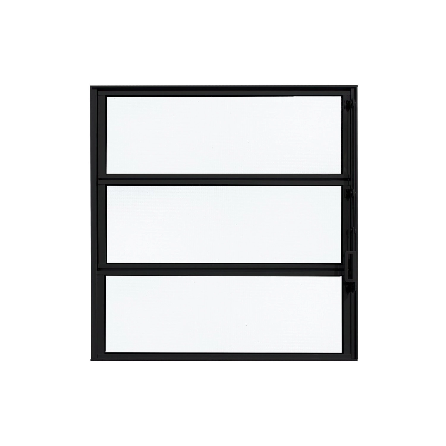 Janela De Alumínio Basculante 60x60cm Fortline Atlântica Preto