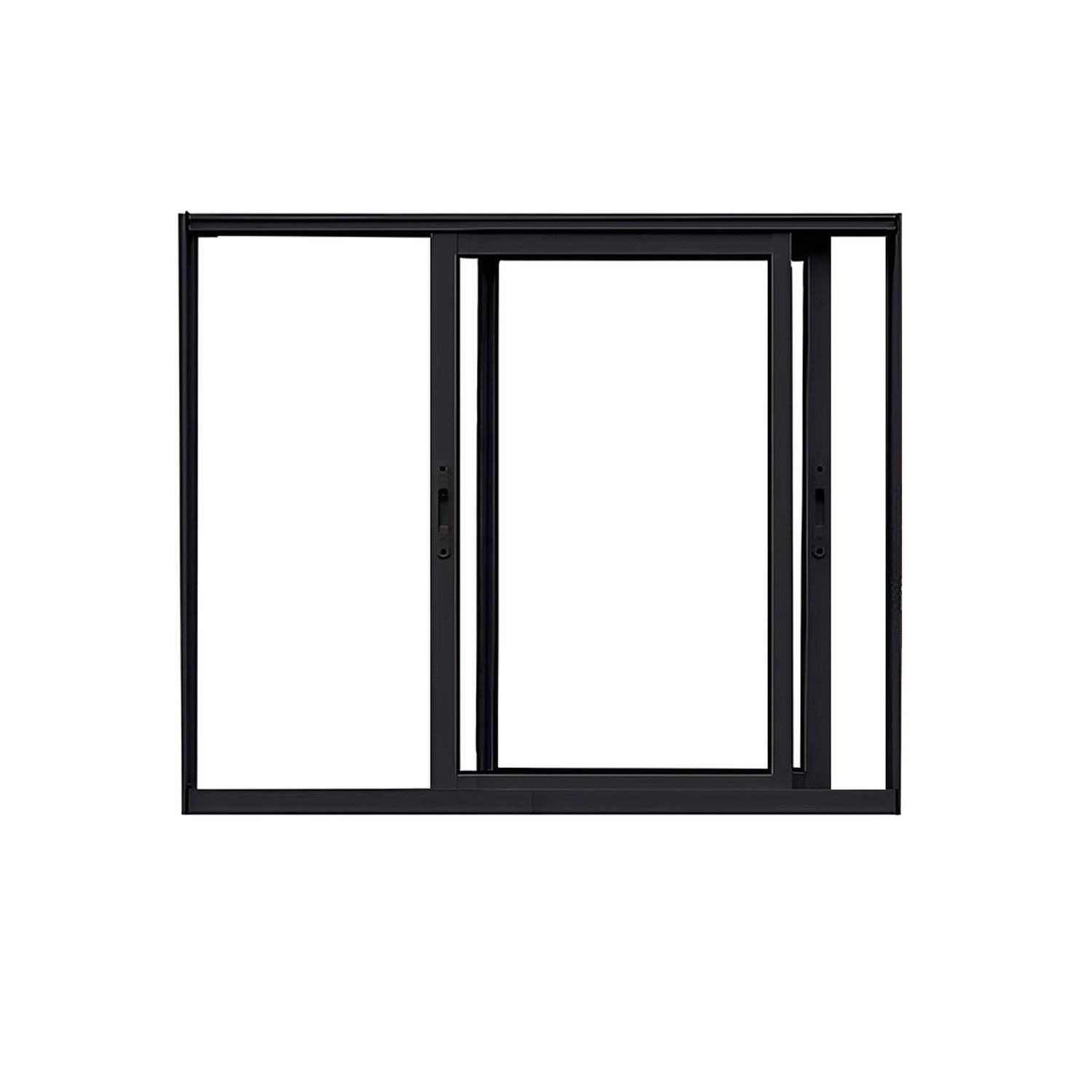 Janela De Alumínio Correr 100x120cm 2 Folhas Magnum Atlântica Preto