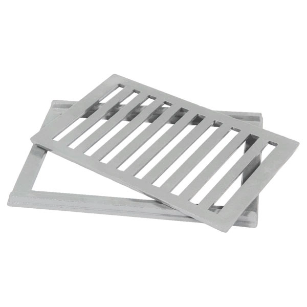Grelha Externa para Veículos Leves Externa Alumínio Escovado 20x30cm Cinza LG Mais