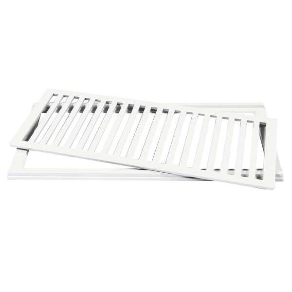 Conjunto Grelha e Porta Grelha Alumínio 20x50cm Branco para Veículos Leves LG Mais