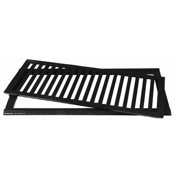 Conjunto Grelha e Porta Grelha Alumínio 20x50cm Preto para Veículos Leves LG Mais