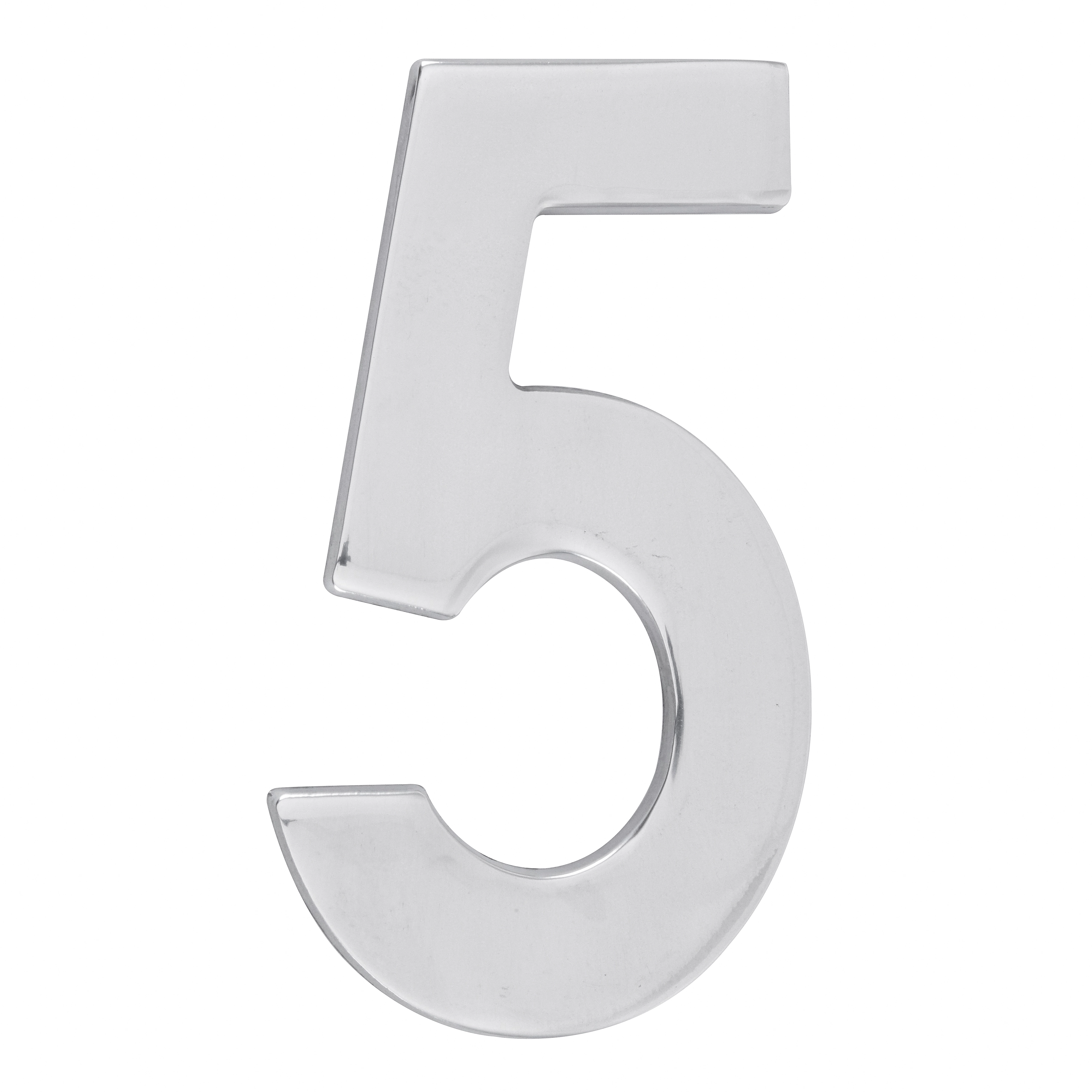 Número Casa "5" 22cm Parafusar Alumínio Cinza