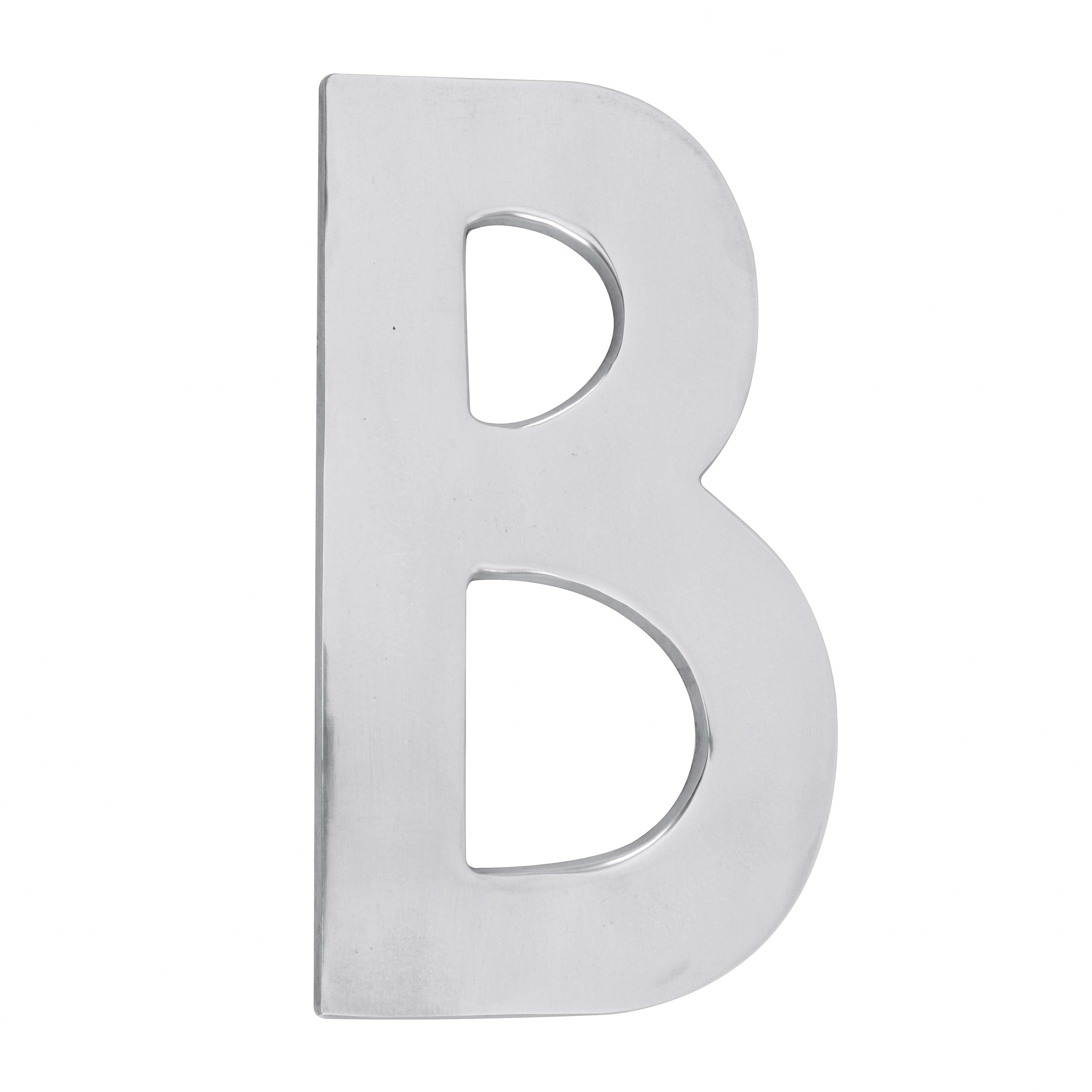 Letra Casa "B" 22cm Parafusar Alumínio Cinza