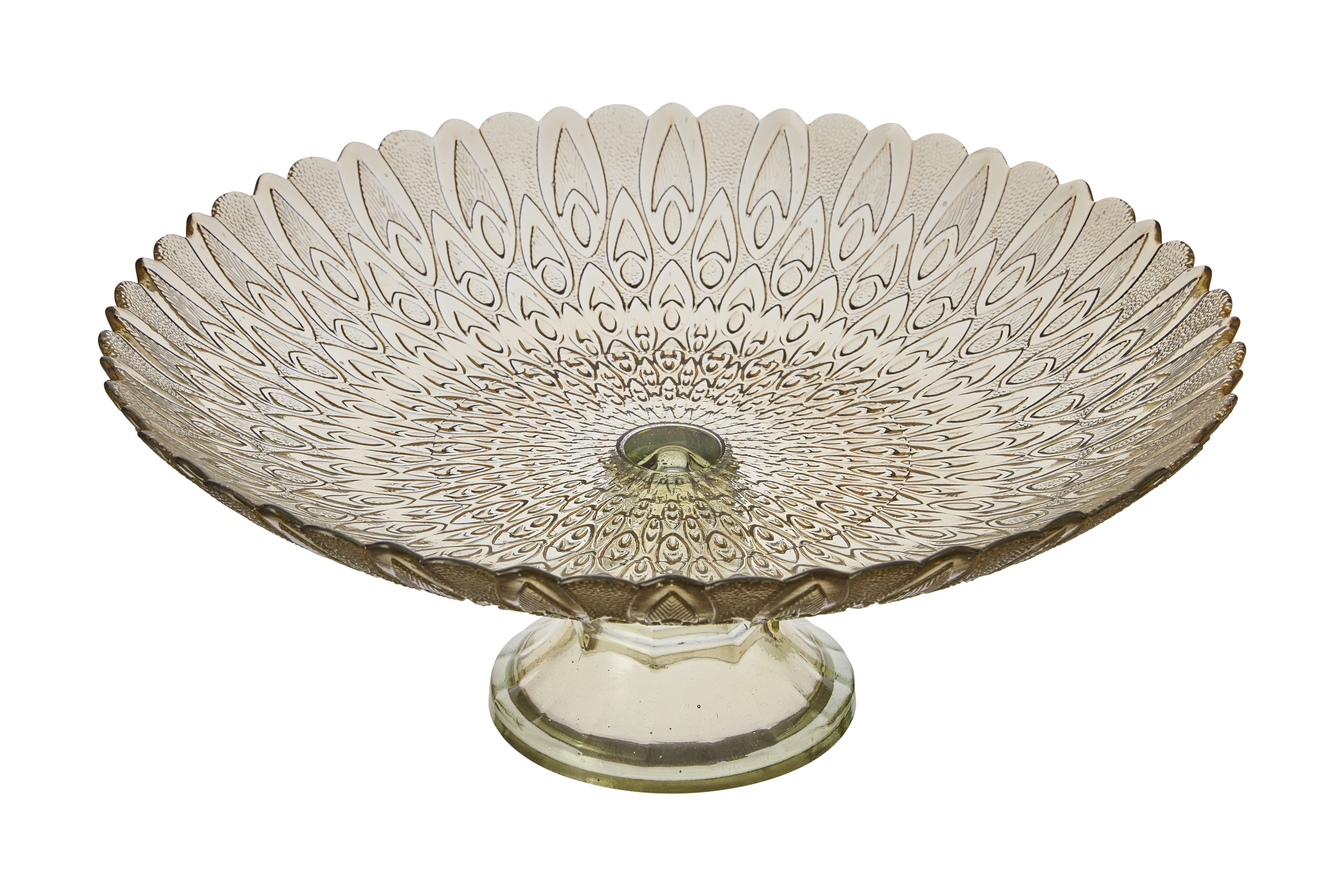Centro Mesa Pluma Pe Translucudo Dourado 1460t Do Vitazza