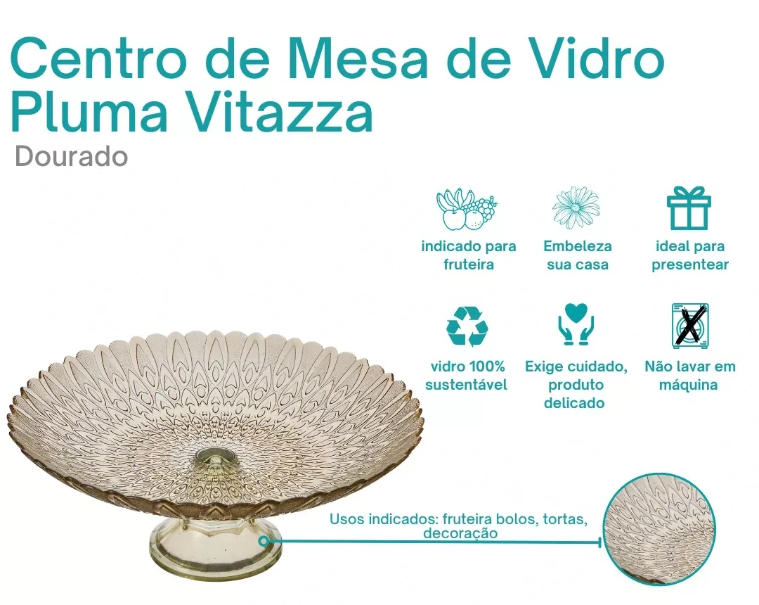 Centro Mesa C/pe Trans/ambar Rf1460t