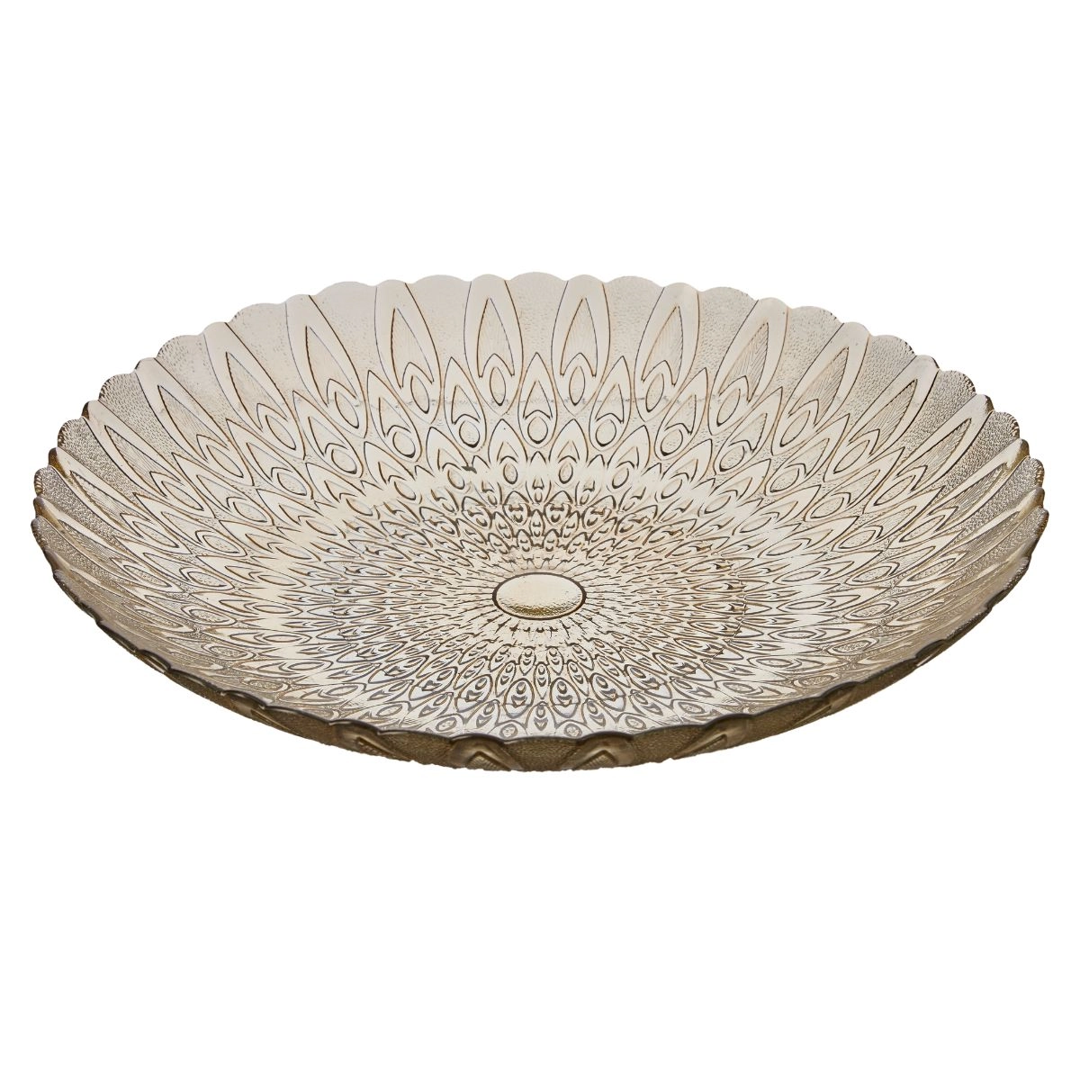 Centro Mesa Pluma Transl Dourado 1456t Do Vitazza