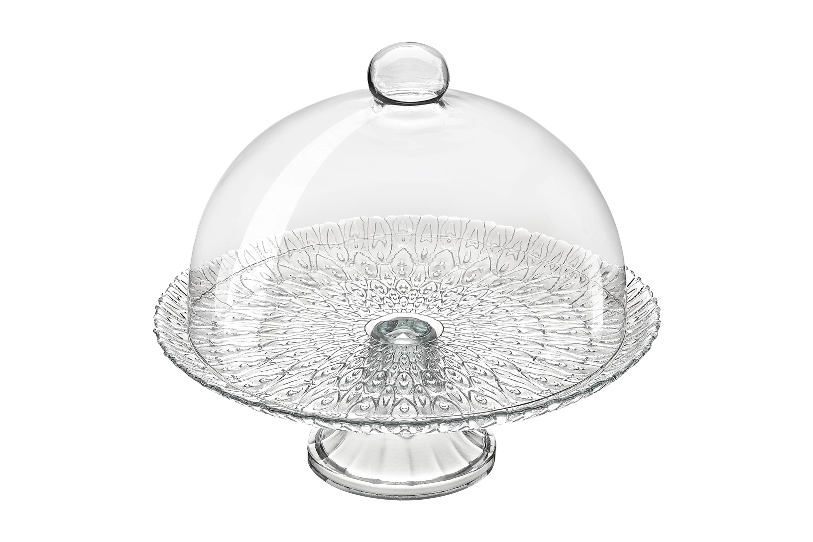 Boleira Em Vidro Transparente Reciclado