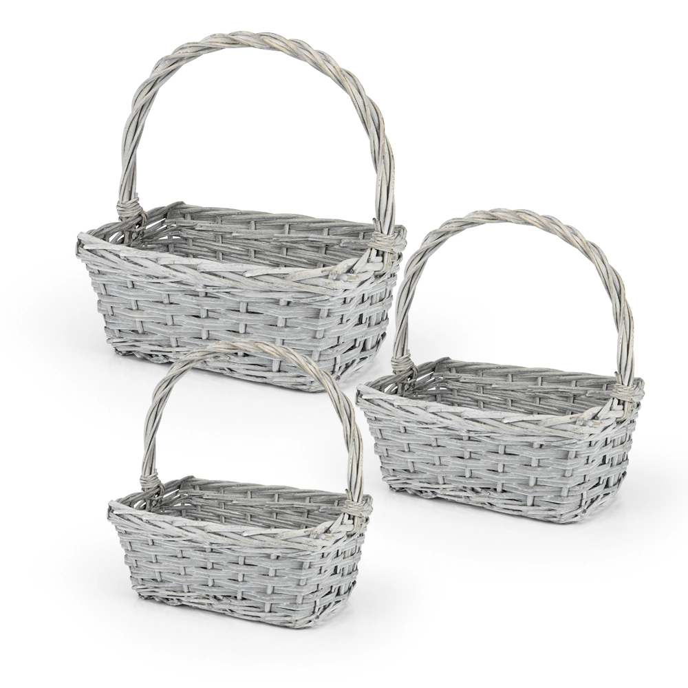 Cesto Vime Retangular Alca Hawi 3pcs 605503428 Floral