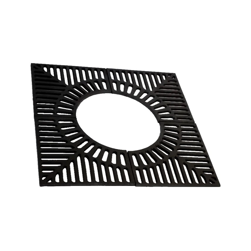 Grelha Arvoreira Ferro Fundido Para Praça Avenida 140x140cm