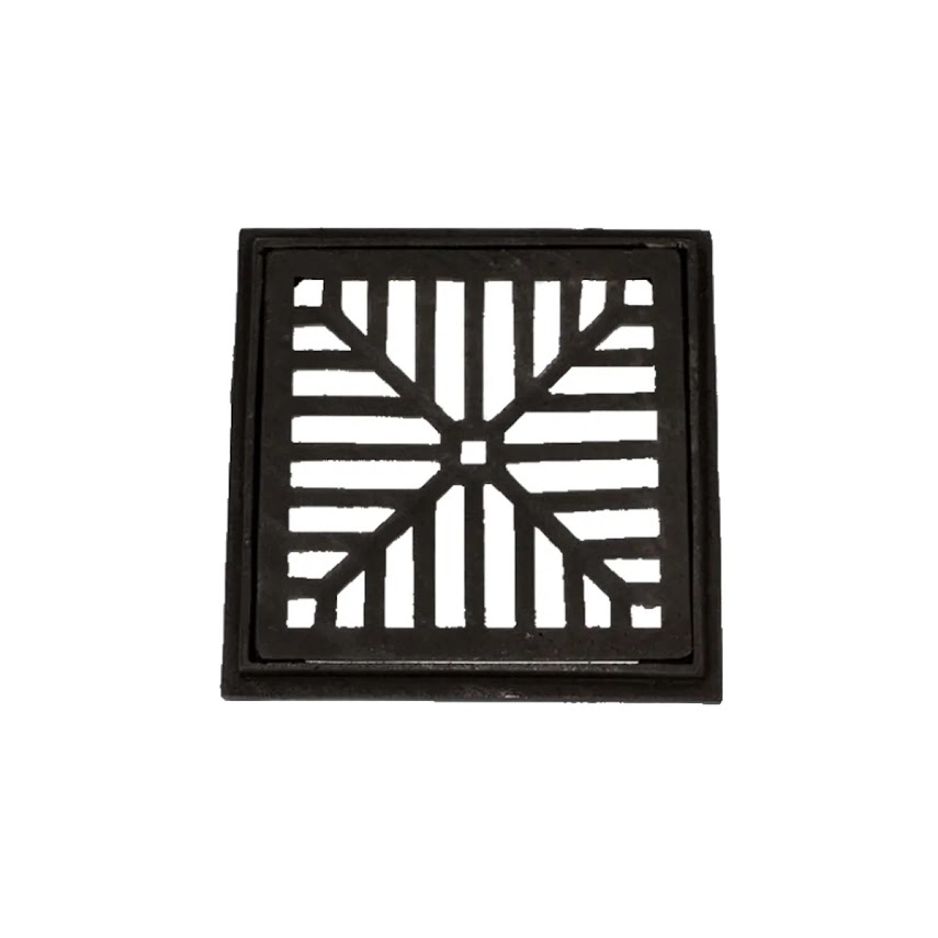 Ralo Com Caixilho De Ferro Fundido Captação Esgoto 10x10cm