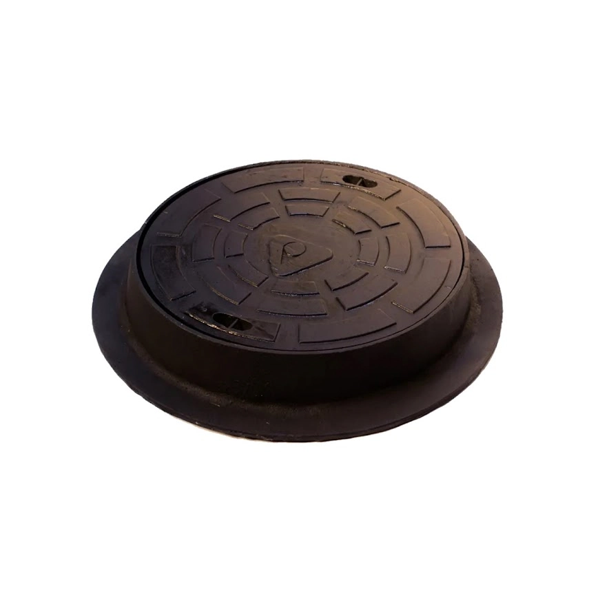 Tampa Tampão De Chão Redondo Simples De Ferro Fundido 60cm