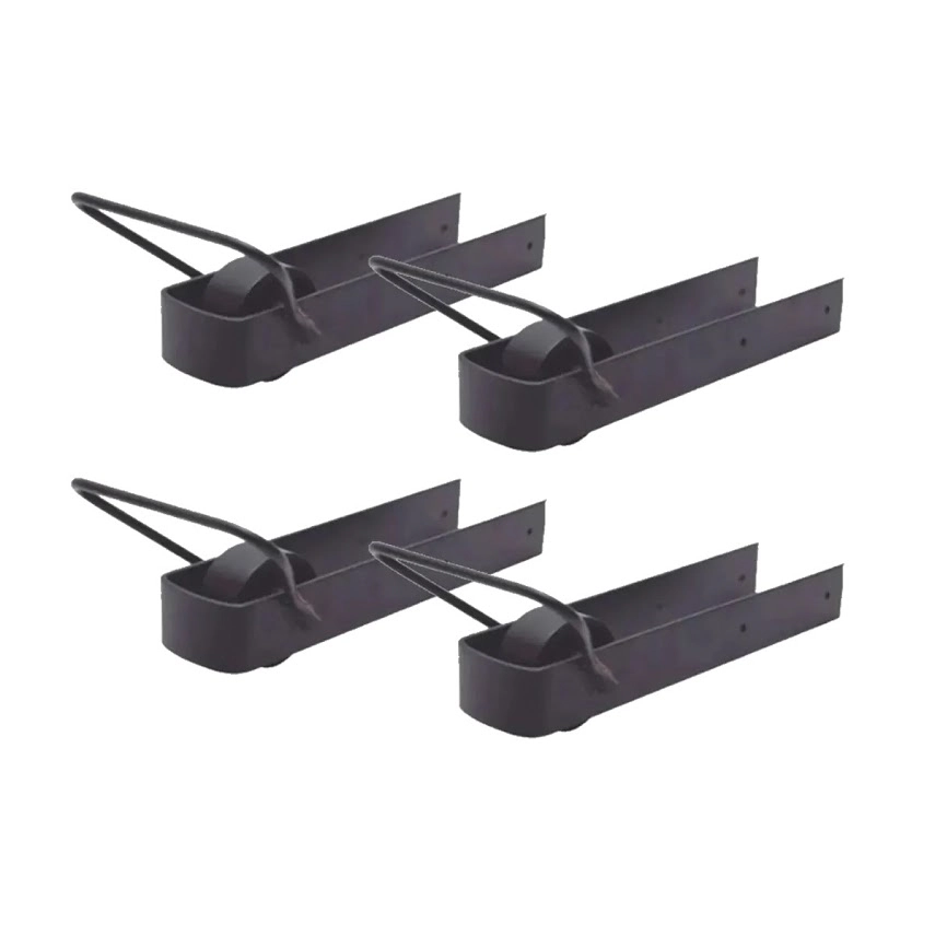 Kit 4 Pares De Trinco Correr Porteira Com Rodinha 350x70mm