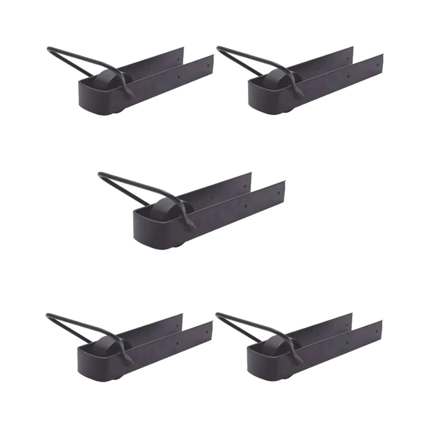 Kit 5 Pares De Trinco Correr Porteira Com Rodinha 350x70mm