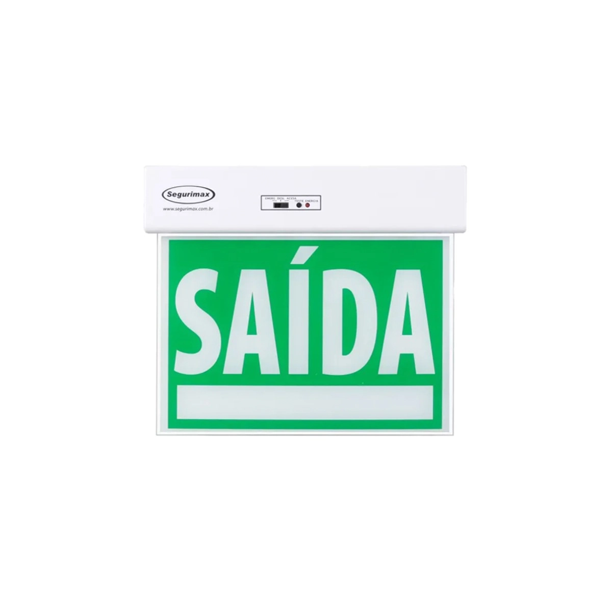 Sinalização De Saída Dupla Face Verde Emergência C/adesivo