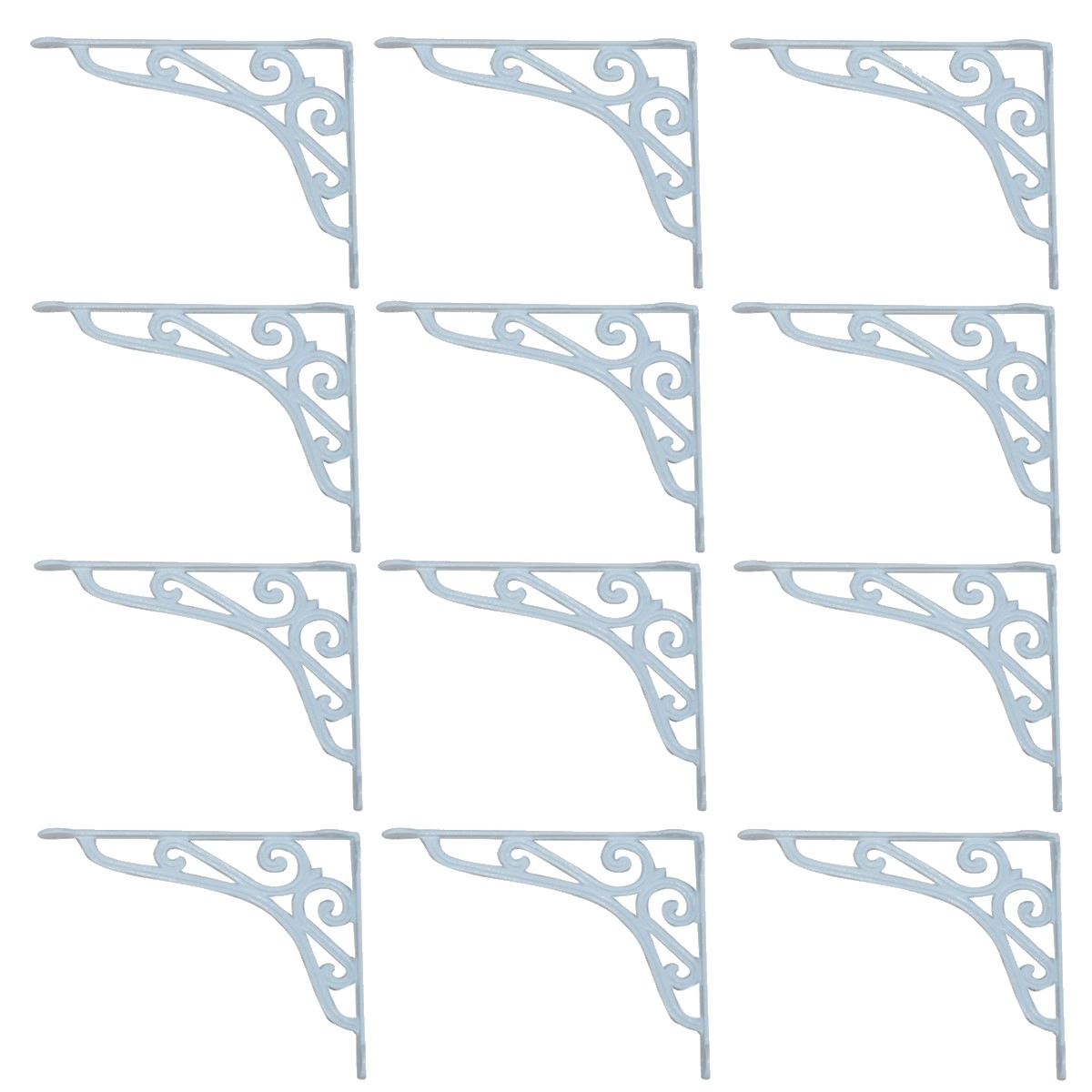 Kit 12 Cantoneiras Brancas Suporte Parede Prateleira 25x30cm
