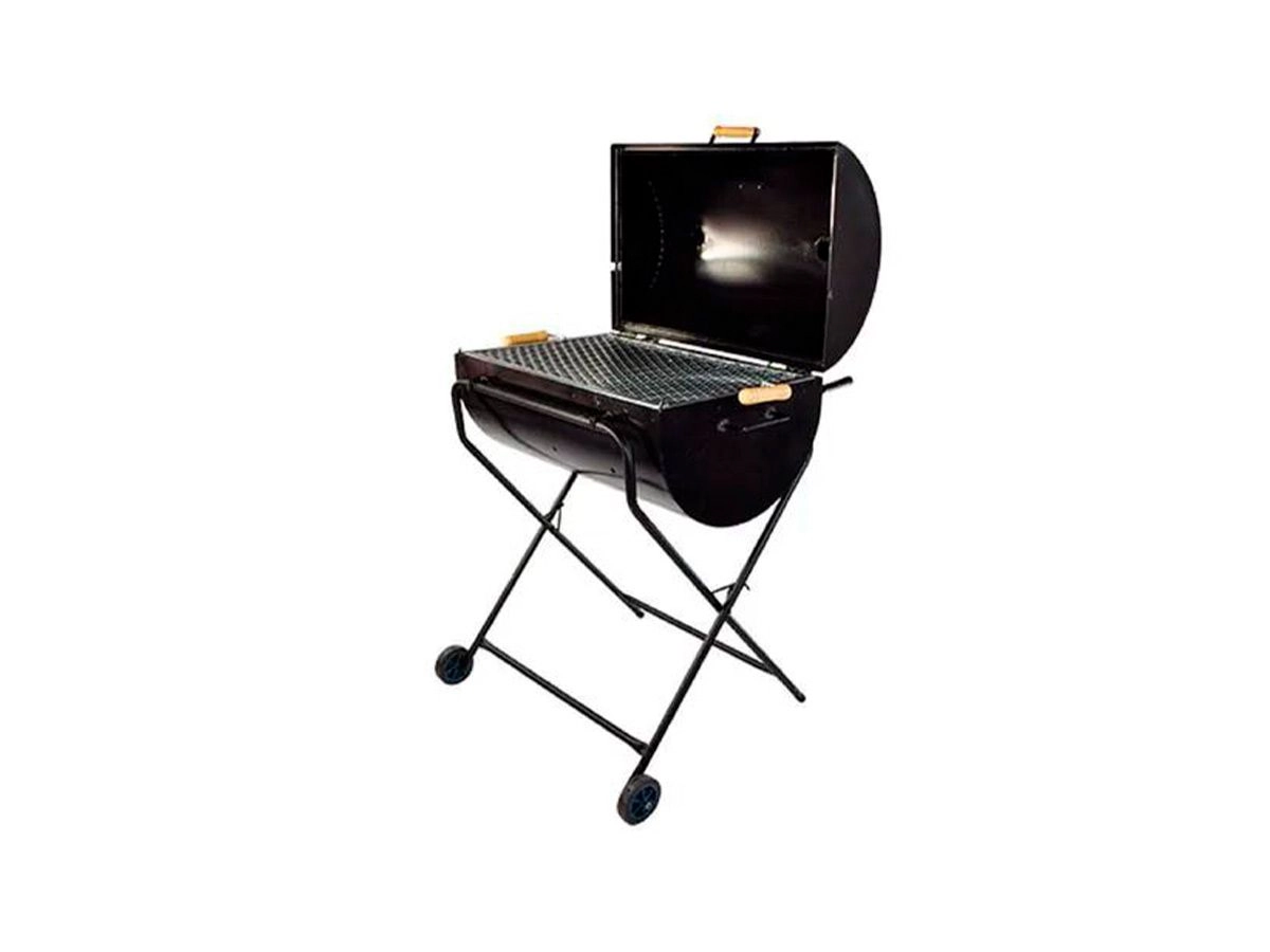 Churrasqueira Bafo Grill Inteira 100l Grelha Suporte E Rodas