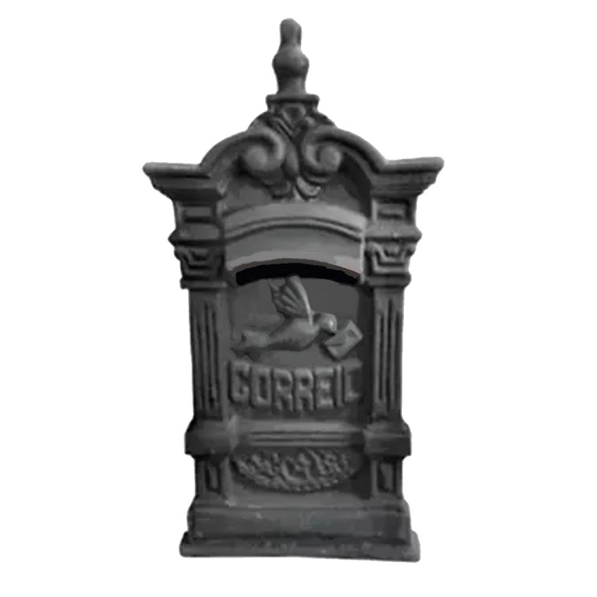 Caixa Correio Ferro Fundido Pombo Grande Sem Pé 69x37cm