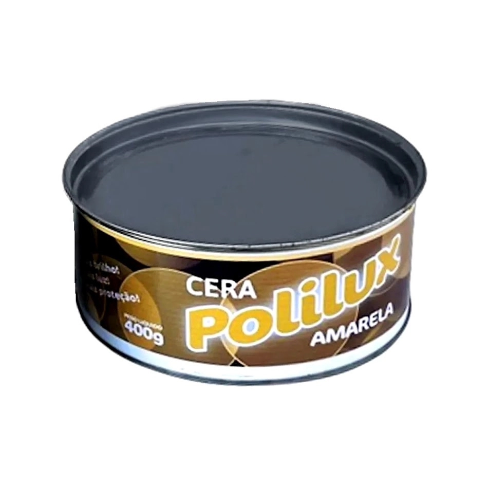 Cera Pastosa Polilux Para Móveis Madeira Lata Amarela 400g