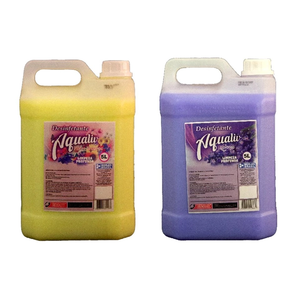 Kit 2 Desinfetante Aqualiv Plus Flor Do Campo E Lavanda 5l