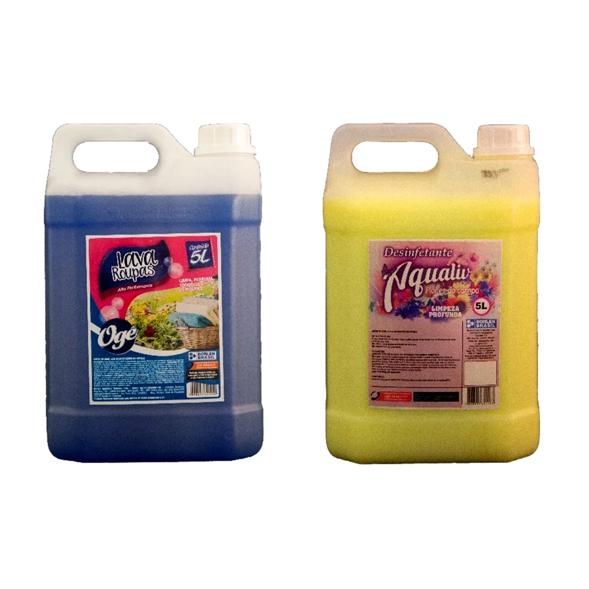 Kit Lava Roupas Ogê E Desinfetante Aqualiv Flor Do Campo 5l