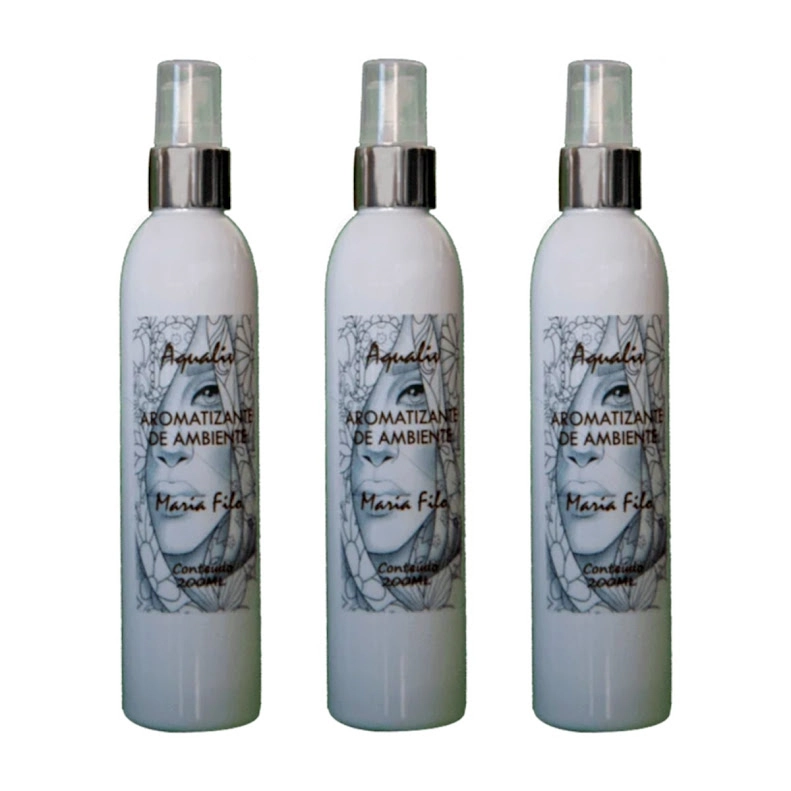 Kit 3 Aromatizador Ambientes Aroma Maria Filo Frasco 200ml
