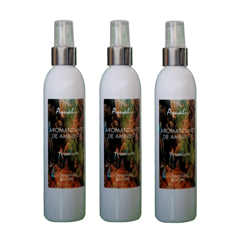 Kit 3 Aromatizador De Ambientes Aroma Trunium Frasco 200ml
